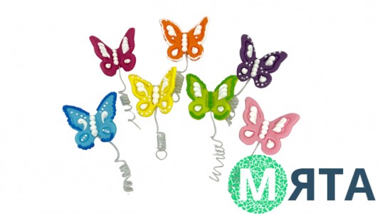 Цукровий декор Метелики святкові, 7 шт