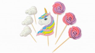 Цукровий декор Єдиноріг з хмаринками