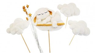 Цукровий декор Зайчик на хмарах