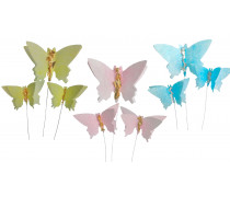Метелики з вафельного паперу на дроті, 3 шт.