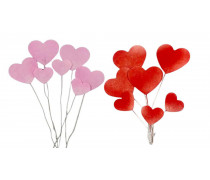 Вафельний декор Серця на дроті, 7 шт