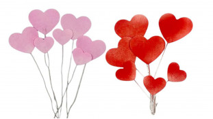 Вафельний декор Серця на дроті, 7 шт