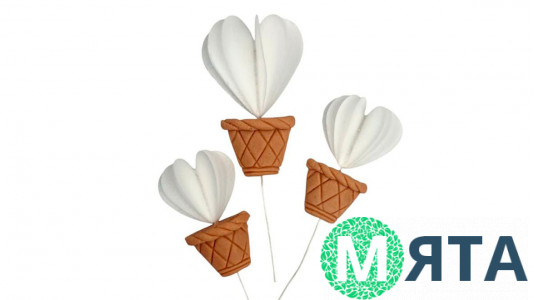 Вафельний декор Повітряні кулі, 3 шт