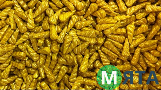 Кондитерська посипка Рожки Золоті