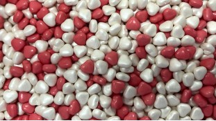 Кондитерська посипка Мікс Серця Білі та Червоні