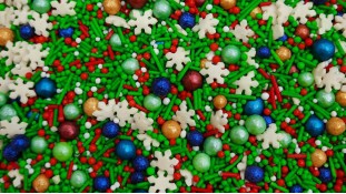 Цукрове посипання Мікс з кульками №14. Зелений