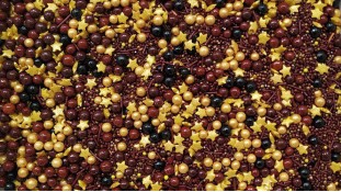 Цукрове посипання Мікс з кульками №8. Коричневий