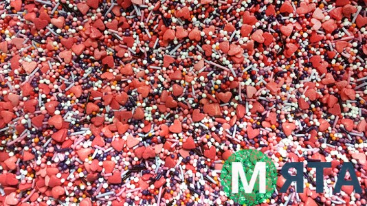 Цукрове посипання Серця Мікс №6