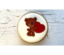 Пряник круглий, Ведмедик із серцем