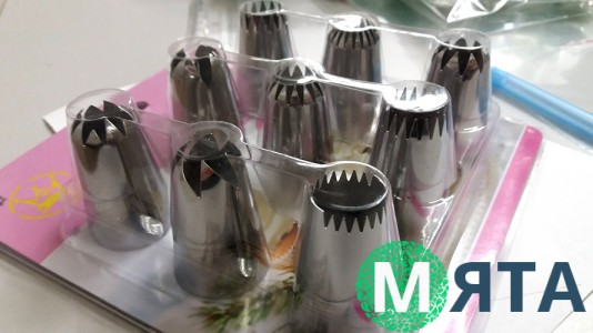 Набір великих кондитерських насадок розмір L, 9 шт