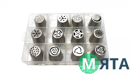 Набір кондитерських насадок Тюльпан, 12 шт