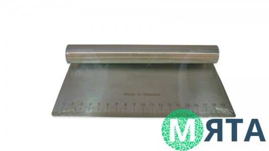 Шпатель металевий з лінійкою, 20см