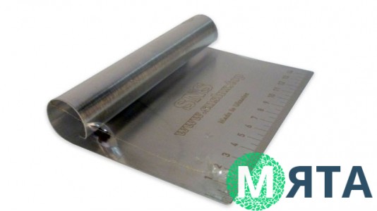 Шпатель металевий з лінійкою, 15 см