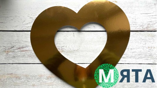 Трафарет для торта Серце Картон