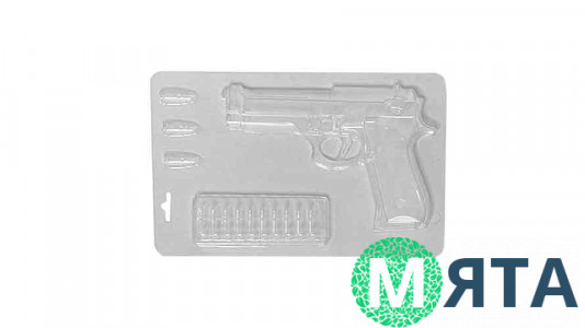 Форма для шоколаду Пістолет із патронами