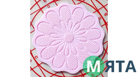 Міні килимок силіконовий для айсингу та мастики Ромашка подвійна