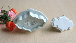 Плунжери для мастики Гладкий та Троянда. 2 штуки