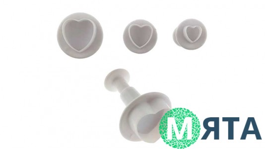 Плунжери для мастики Серця, 4шт