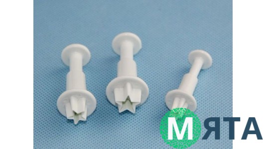Плунжери для мастики Міні-Зірочки. 3 штуки