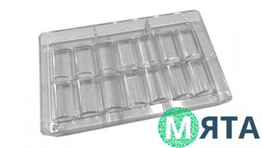 Полікарбонатна форма для цукерок Батончик гладкий, 14 шт