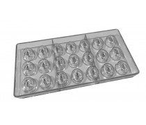 Полікарбонатна форма для цукерок Овал, 21 шт