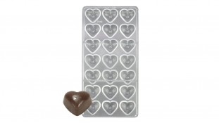 Полікарбонатна форма для цукерок Гладке серце