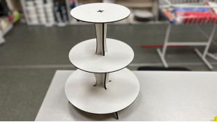 Стійка під десерти кругла №2 Висока, двп