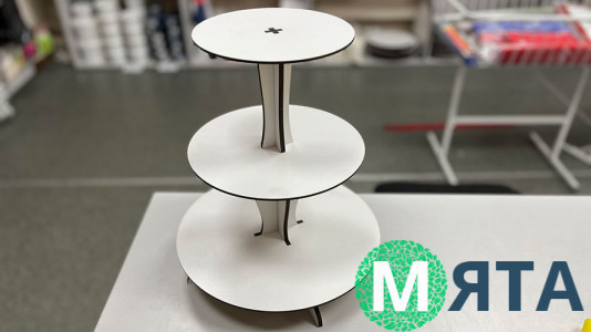 Стійка під десерти кругла №2 Висока, двп