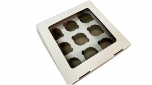 Коробка на 9 капкейків з віконцем