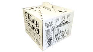 Коробка для торта Метелик 25х25х20 см