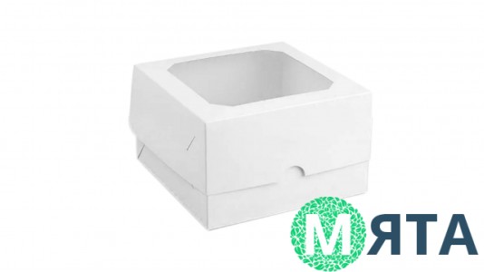 Коробка на 4 капкейки 17х17х10 см