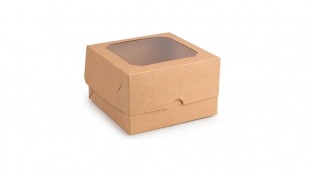 Коробка на 4 капкейки, Крафт