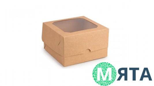 Коробка на 4 капкейки, Крафт