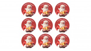 Наліпки З Новим Роком №3, 9 шт