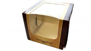 Коробка для Бенто торта Коричнева