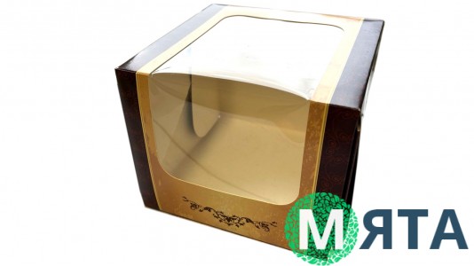 Коробка для Бенто торта Коричнева