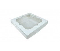 Коробка для пряників 20х20х3 см, біла