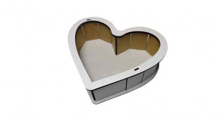 Дерев'яна коробка Серце 25 см, лхдф