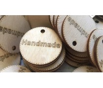 Бірка Hand Made коло, дерево