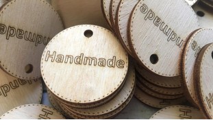 Бірка Hand Made коло, дерево