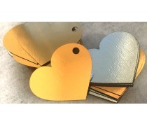 Бірка Серце, картон золото/срібло