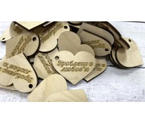 Бірка Зроблено з Любов'ю, дерево