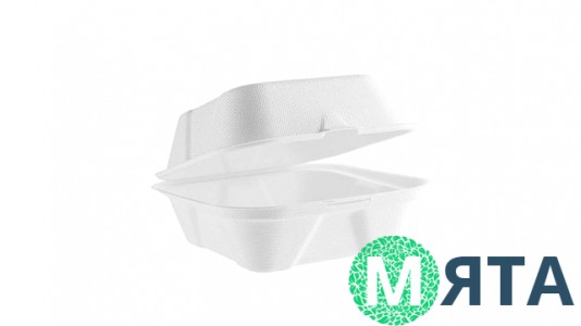 Еко Коробка-бокс для Бенто 15 см (дно 10 см)