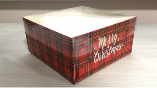 Коробка 16х16х8, Червона клітинка