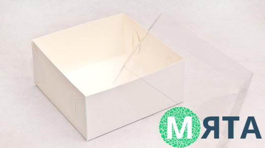 Коробка 17х17х8 із прозорою кришкою