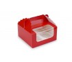 Коробка 4 капкейки з ручкою, Червона
