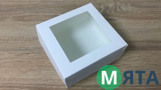 Коробка для десертів 13х13х6 см