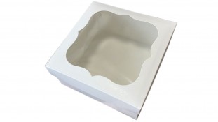 Коробка для десертів 20х20х10 см, Біла