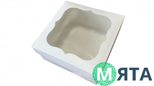 Коробка для десертів 20х20х10 см, Біла