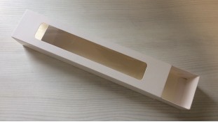 Коробка для макаронсів 30х6х5 см, біла